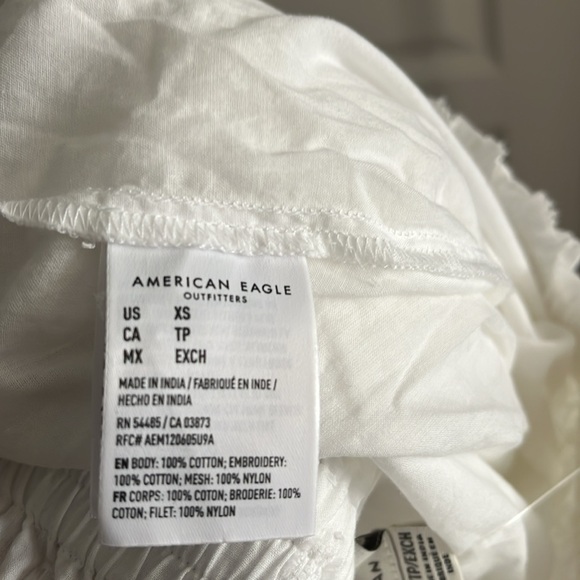 NWT American Eagle White Ruffle Mini Skort Size XS - Picture 7 of 7